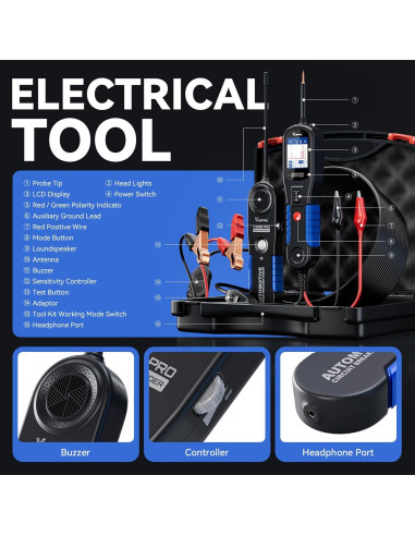 VDIAGTOOL V200 Pro Probador de Circuitos 12-42V Automotriz