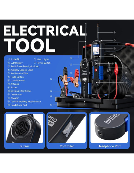 VDIAGTOOL V200 Pro Probador de Circuitos 12-42V Automotriz
