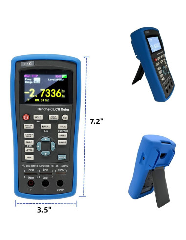 Medidor LCR Digital HZZC ET432 100KHz 0.2% Precisión USB