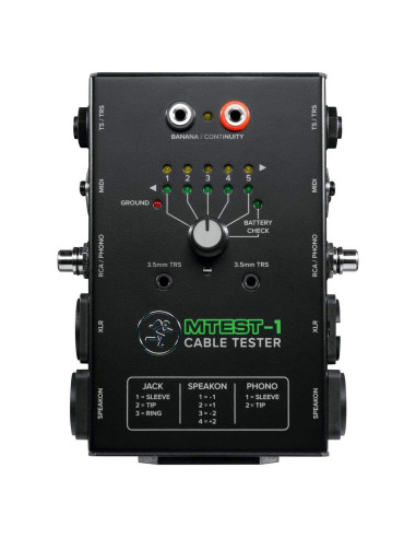 Probador de Cables Mackie MTest-1 Alimentado por Batería
