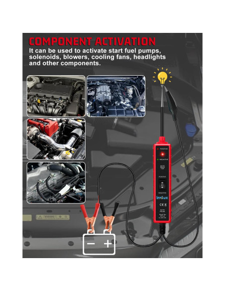 Probador de Circuito Automotriz Invtux 6-24V Pantalla Digital