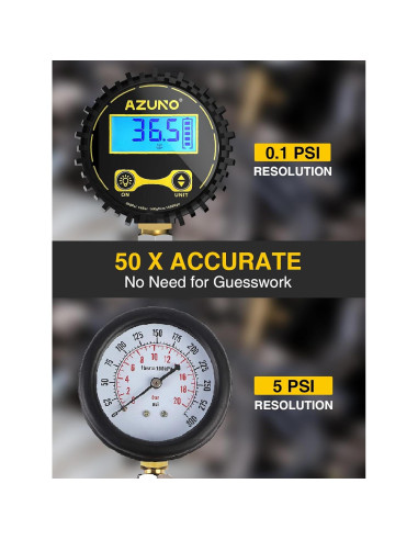 Kit de Medición de Compresión AZUNO Digital 200 PSI