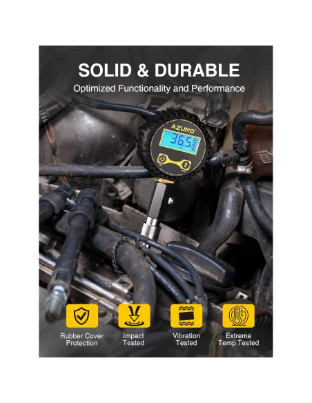 Kit de Medición de Compresión AZUNO Digital 200 PSI