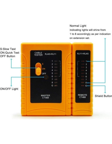 Probador de Cable de Red iMBAPrice RJ45/RJ11 CAT5/CAT6