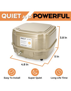 Bomba de Aire INCLY 7W Ultra Silenciosa 16 LPM 245 L/h 2