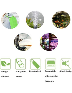 Bomba de Aire USB Yokosea para Acuario 49L Verde Silenciosa 2