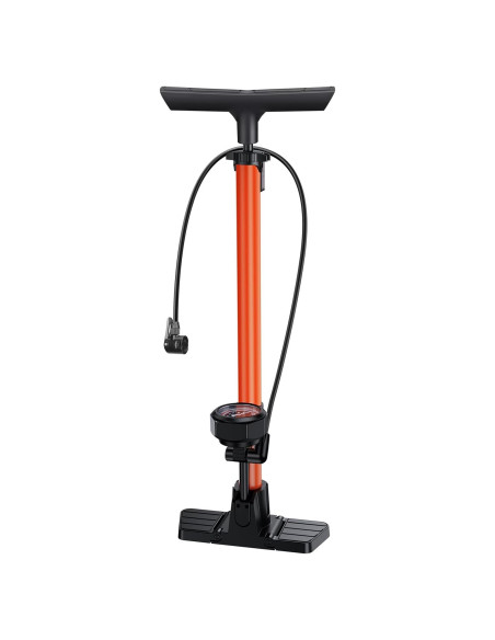 Bomba de Pie POWVINE ZD6132 160PSI con Manómetro para Bicicleta