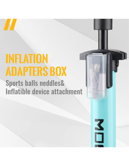 Bomba de Pie MOHEGIA con Manómetro 160 PSI para Bicicleta