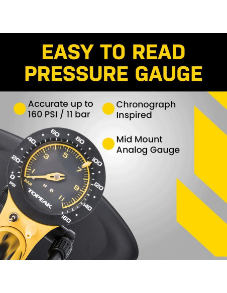 Bomba de Pie Topeak JoeBlow Sport III 160 PSI Manual