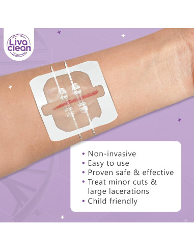 Cintas de Cierre de Heridas LivaClean 3 Unidades 5x5 cm