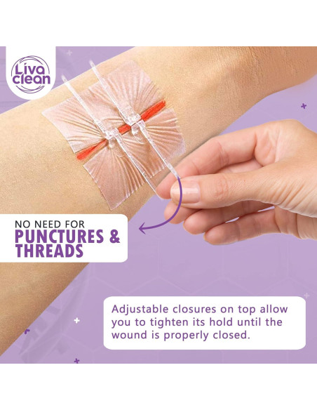 Cintas de Cierre de Heridas LivaClean 3 Unidades 5x5 cm