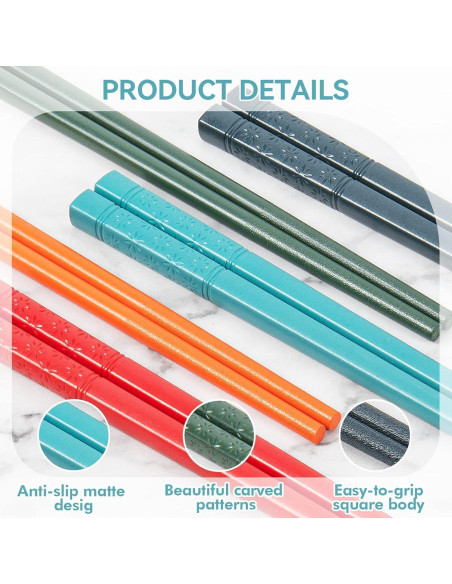 Juego de 5 Pares de Palillos con Ayudantes AP ARTSPER