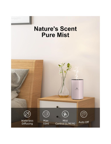 Difusor de Aceite Esencial Sweetmyes TC-27 Rosa 72h Silencioso