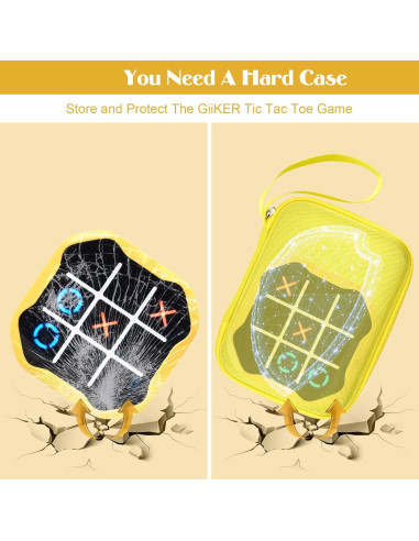 Funda de viaje MGZNMTY para Giiker Tic Tac Toe Bolt - Amarillo