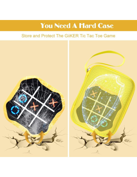 Funda de viaje MGZNMTY para Giiker Tic Tac Toe Bolt - Amarillo