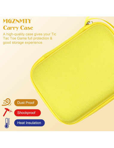 Funda de viaje MGZNMTY para Giiker Tic Tac Toe Bolt - Amarillo