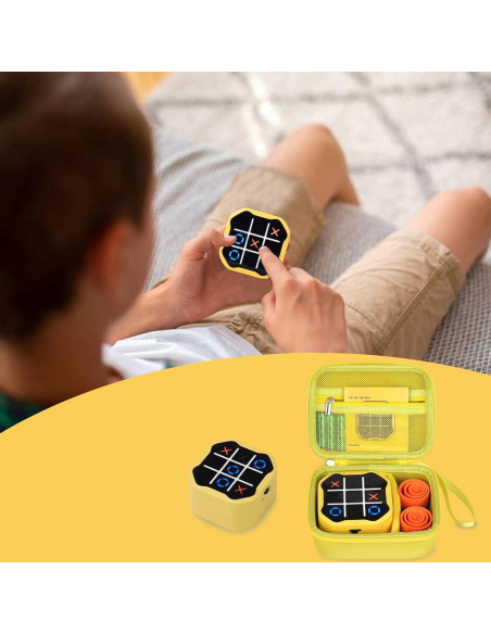 Funda de viaje MGZNMTY para Giiker Tic Tac Toe Bolt - Amarillo