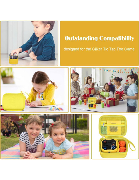 Funda de viaje MGZNMTY para Giiker Tic Tac Toe Bolt - Amarillo