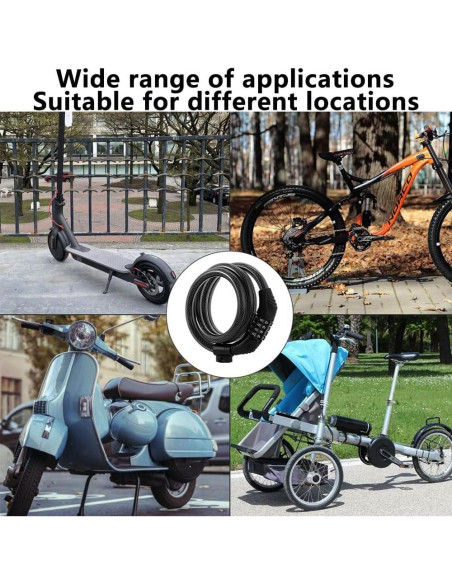 Candado Antirrobo FXINRUIA para E-Scooter 1,22m 4 Dígitos