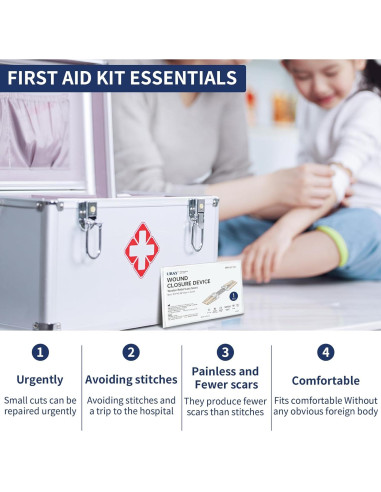 Cierre de Heridas de Emergencia URAY 4 Pcs Estériles