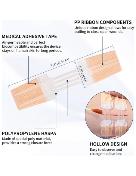 Cierre de Heridas de Emergencia URAY 4 Pcs Estériles