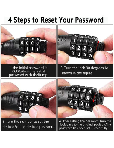 Candado Antirrobo FXINRUIA para E-Scooter 1,22m 4 Dígitos