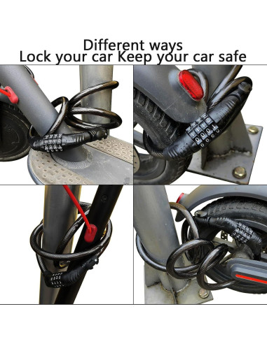 Candado Antirrobo FXINRUIA para E-Scooter 1,22m 4 Dígitos