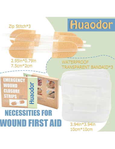 Kit de Cierre de Heridas Huaodor 3 Pcs - Sin Sutura
