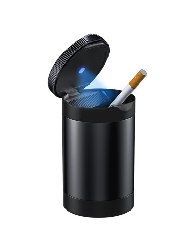 Cenicero con Tapa Tmengdao YHG02-1 Acero Inoxidable Negro