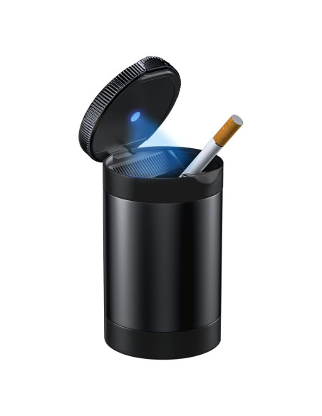 Cenicero con Tapa Tmengdao YHG02-1 Acero Inoxidable Negro