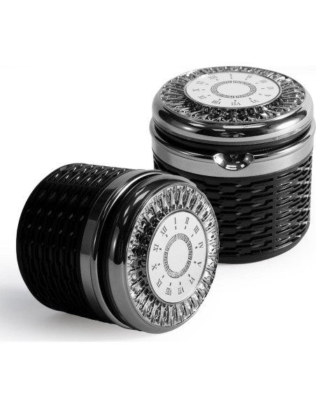 Cenicero de Auto SOLARXIA con Tapa y Luz LED Azul