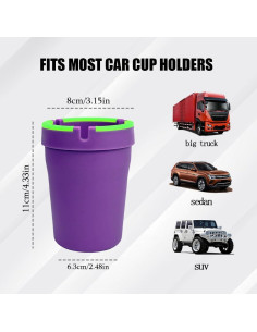 Cenicero Multifuncional QZTYTY Brilla en la Oscuridad 8cm 2