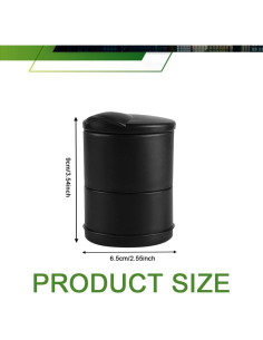 Cenicero de coche PACLVIO con tapa a prueba de olores 2