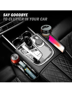 Organizador de Espacio entre Asientos Hiseanllo 2 Pzs Negro 2