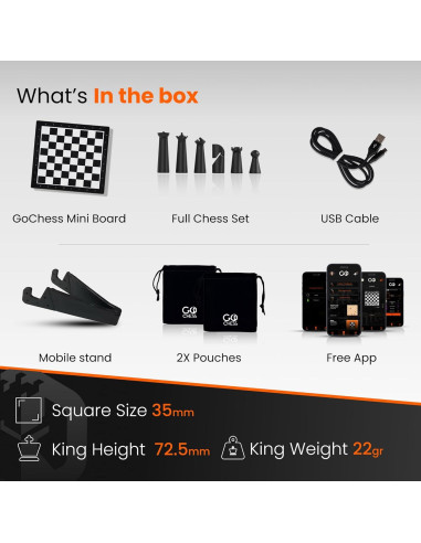 GoChess Mini - Juego de Ajedrez Electrónico AI 2.84 kg