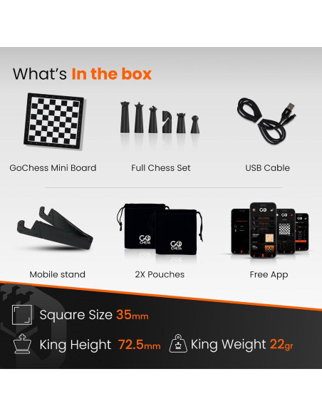 GoChess Mini - Juego de Ajedrez Electrónico AI 2.84 kg
