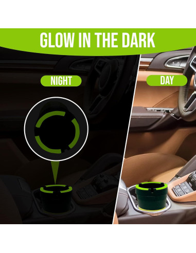 Cenicero de Auto LAMIYA Butt Bucket 5 Piezas Negro