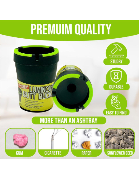 Cenicero de Auto LAMIYA Butt Bucket 5 Piezas Negro