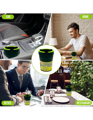 Cenicero de Auto LAMIYA Butt Bucket 5 Piezas Negro