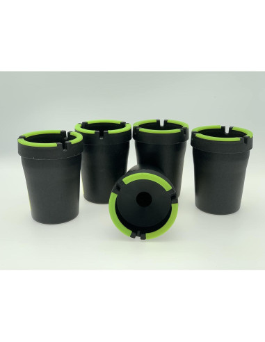 Cenicero de Auto LAMIYA Butt Bucket 5 Piezas Negro