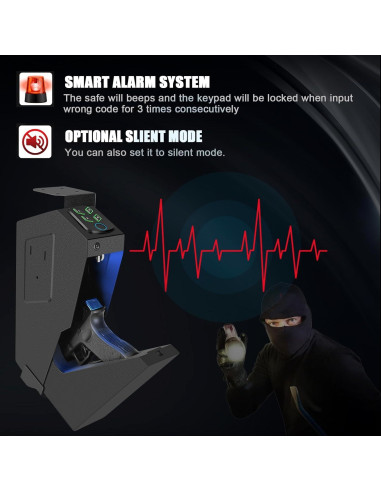 Caja Fuerte Biometrica VoleStay para Pistolas 19.3x7.6cm