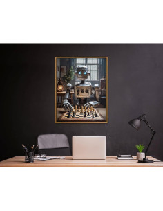Póster Arte Robot Ajedrez IA 35.5x28 cm Papel 200G 2