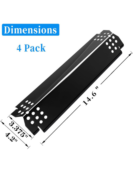 Placas de Calor Nexgrill 4 Quemador Acero Porcelánico 4 Pzas