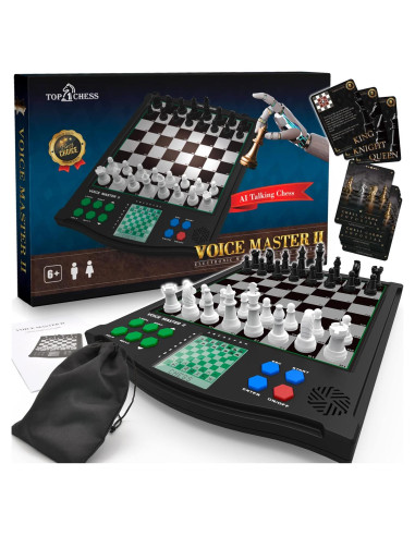 Juego de Ajedrez Electrónico TOP 1 CHESS con Voz 0.73 kg