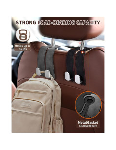 Ganchos para Reposacabezas LQLAN, 4 Organizador Coche Negro 2