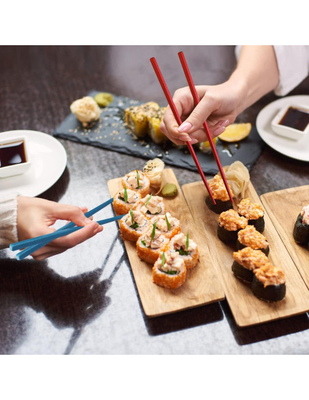 10 Pares de Palillos Reutilizables GLAMFIELDS Multicolor 24 cm