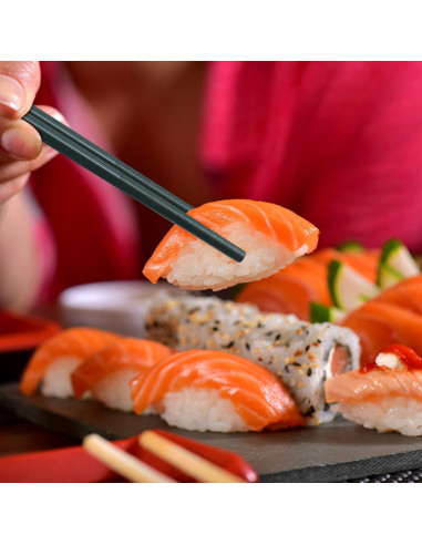 10 Pares de Palillos Reutilizables GLAMFIELDS Multicolor 24 cm