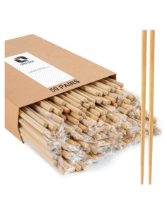 50 Pares de Palillos Reutilizables LOROTOCO 24 cm Premium