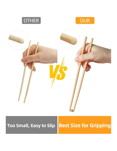 50 Pares de Palillos Reutilizables LOROTOCO 24 cm Premium