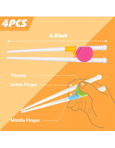 Palillos de Entrenamiento para Niños HANSGO - 4 Pares 2